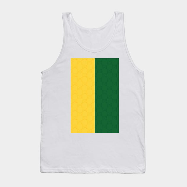 Manchester United Newton Heath Retro 1992 - 1994 Yellow and Green Halves Tank Top by Culture-Factory